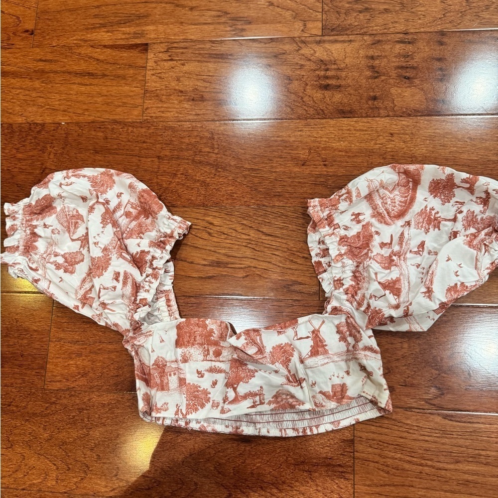 WeWoreWhat Puff Sleeve Crop Top